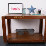 Children's Wooden School Trolley on Castors