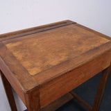 Children's Tall Single Wooden School Desk with Lift up Lid