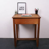 Children's Tall Single Wooden School Desk with Lift up Lid