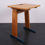 Children's French Wooden Single School Desk with Shelf