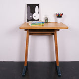 Children's French Wooden Single School Desk with Shelf