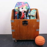 Children's Large Wooden Storage Unit on Castors