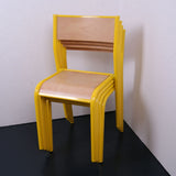 Children's French Yellow Metal Legged Chairs
