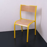 Children's French Yellow Metal Legged Chairs