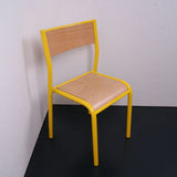 Children's French Yellow Metal Legged Chairs