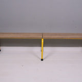 Children's Large French Wooden Bench with Metal Legs
