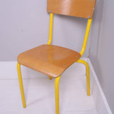 Children's Vintage Yellow Metal Legged Chairs