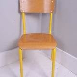 Children's Vintage Yellow Metal Legged Chairs