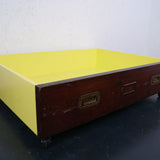 Children's Yellow Storage Drawer on Castors