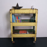 Children's Yellow Industrial Storage Trolley on Castors