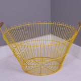 Children's Yellow Wire Storage Basket with Handles