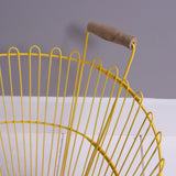 Children's Yellow Wire Storage Basket with Handles