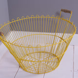 Children's Yellow Wire Storage Basket with Handles