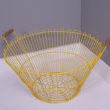 Children's Yellow Wire Storage Basket with Handles