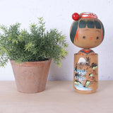 Medium Sosaku Kokeshi Wooden Japanese Doll