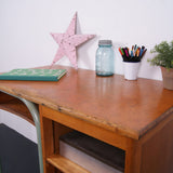 Children's French Mid Century Wooden Desk with Tubular Frame