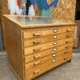 Large Plan Chest with Display Top