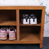 Small Wooden School Shoe Storage Bench