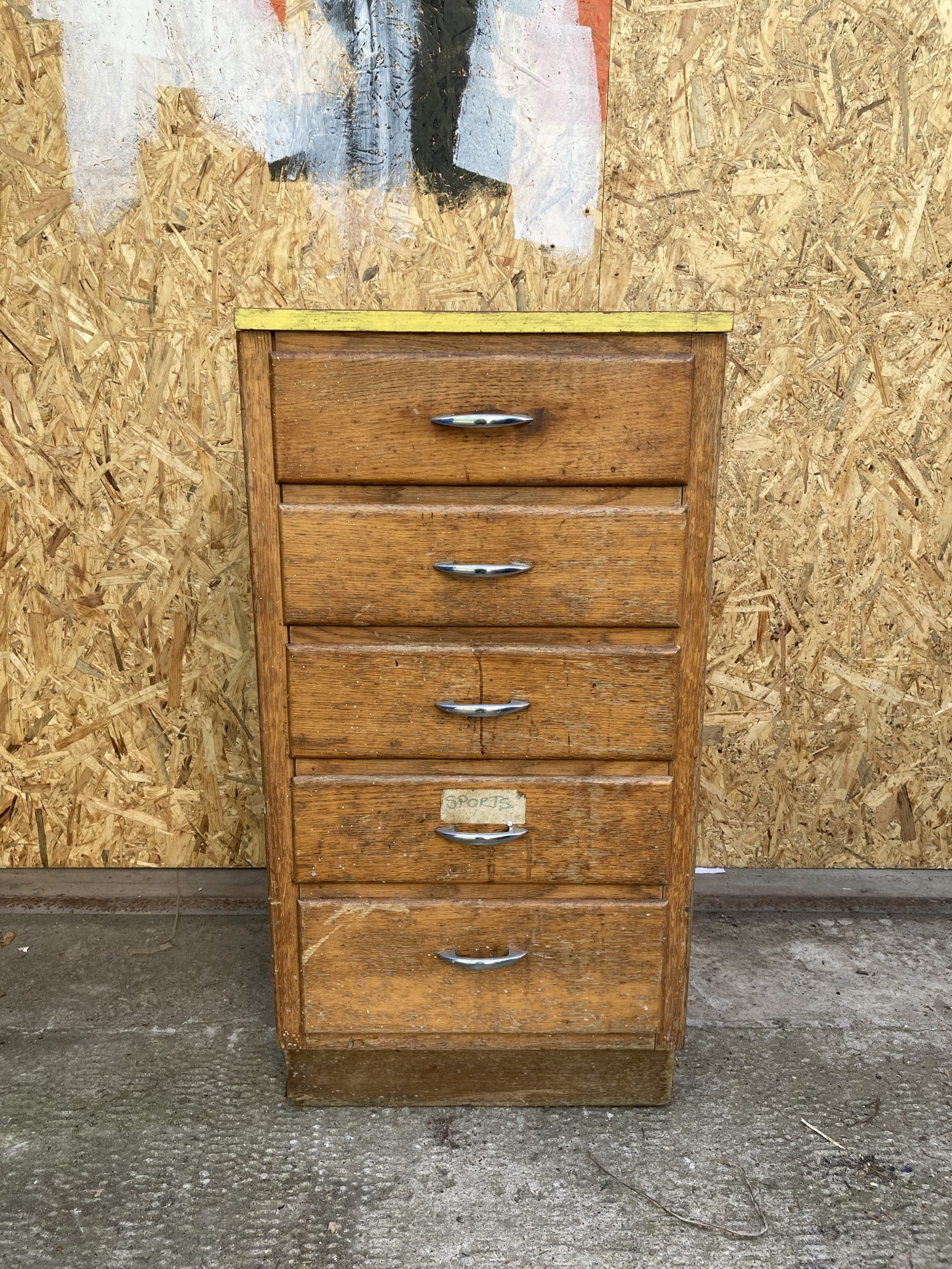 wooden-drawer-unit-with-red-formica-1