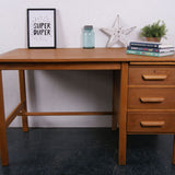 Wooden Teachers Desk with Three Drawers